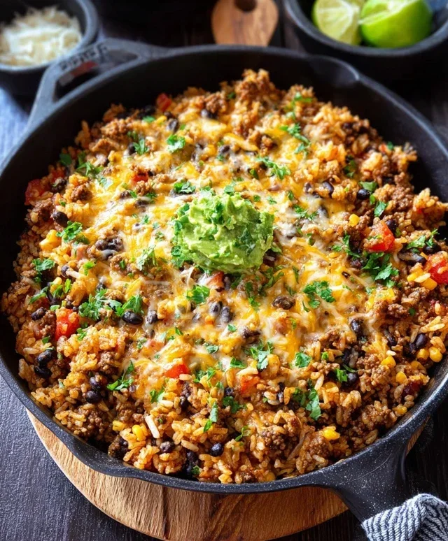 Cheesy Taco Rice Skillet