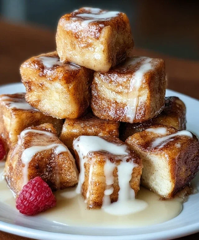 Cinnamon Roll French Toast Bites
