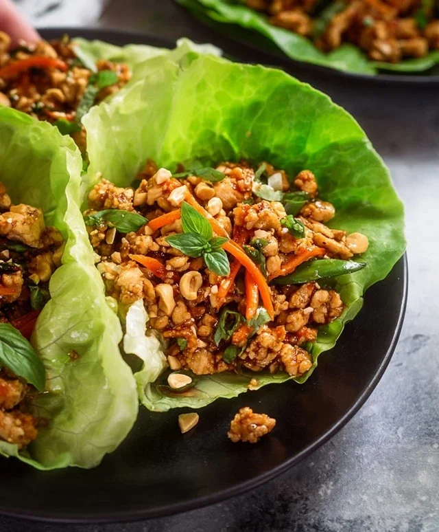 Thai Chicken Lettuce Wraps