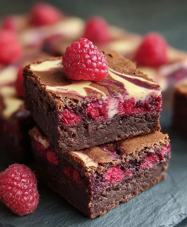 Raspberry Swirl Brownies