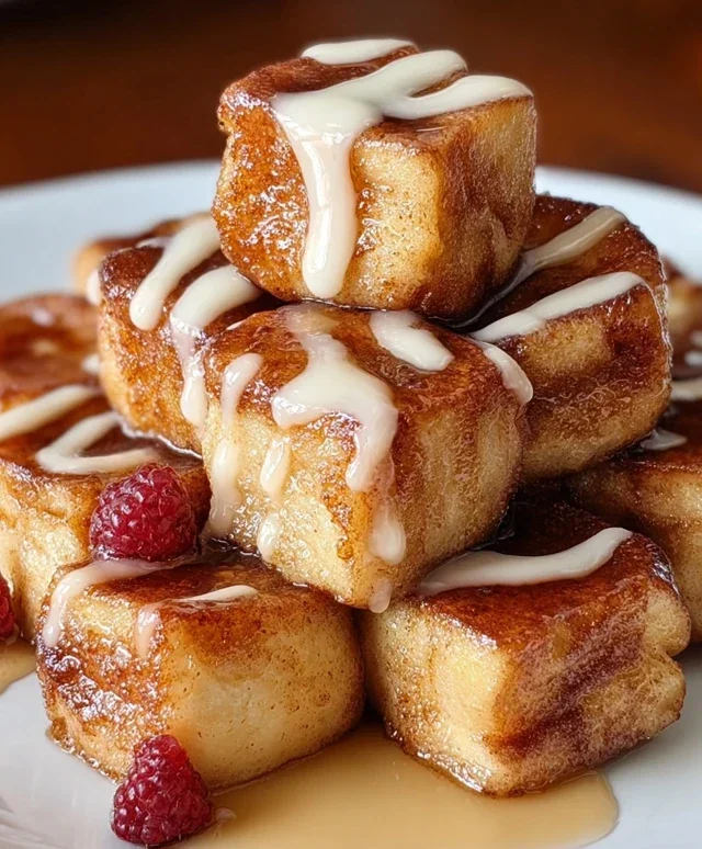 Cinnamon Roll French Toast Bites