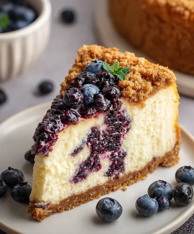 Blueberry Crum extract extractble Cheesecake