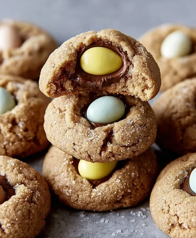 Cadbury Egg Kiss Cookies