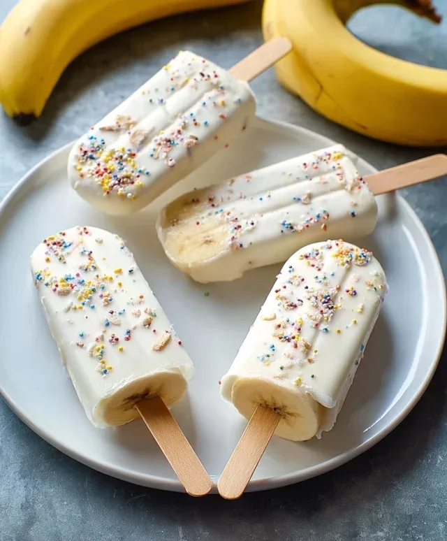 Frozen Banana Yogurt Pops