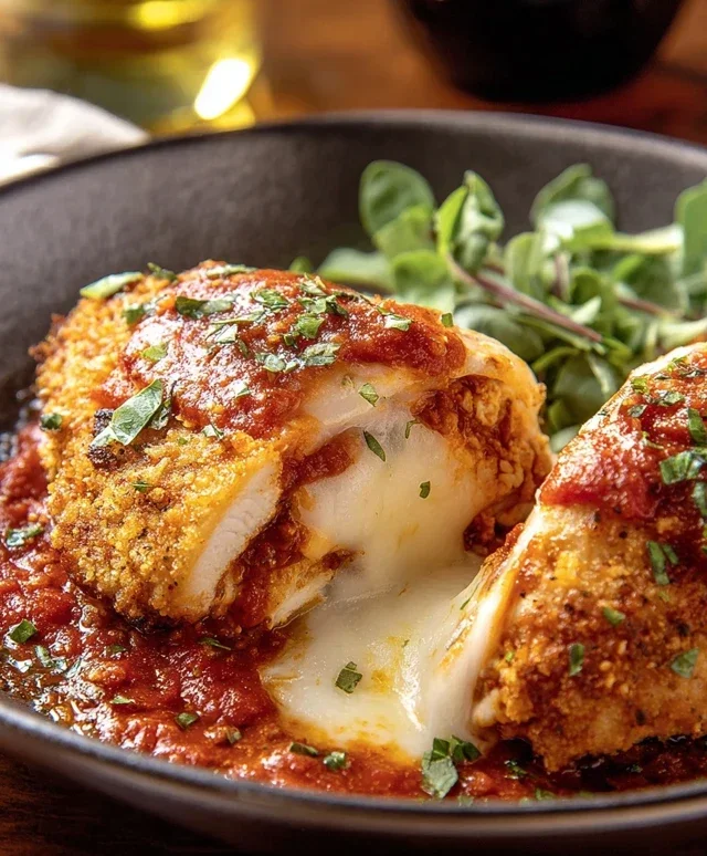 Stuffed Chicken Parmesan Dish
