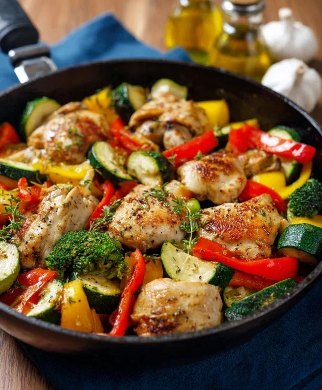 Healthy Chicken and Vegetables Skillet