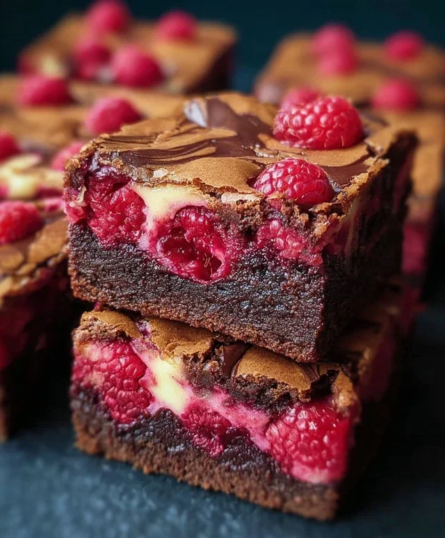 Raspberry Swirl Brownies