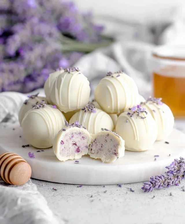 Honey Lavender White Chocolate Truffles