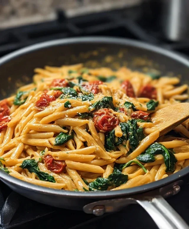 One-Pot Spinach Tomato Pasta