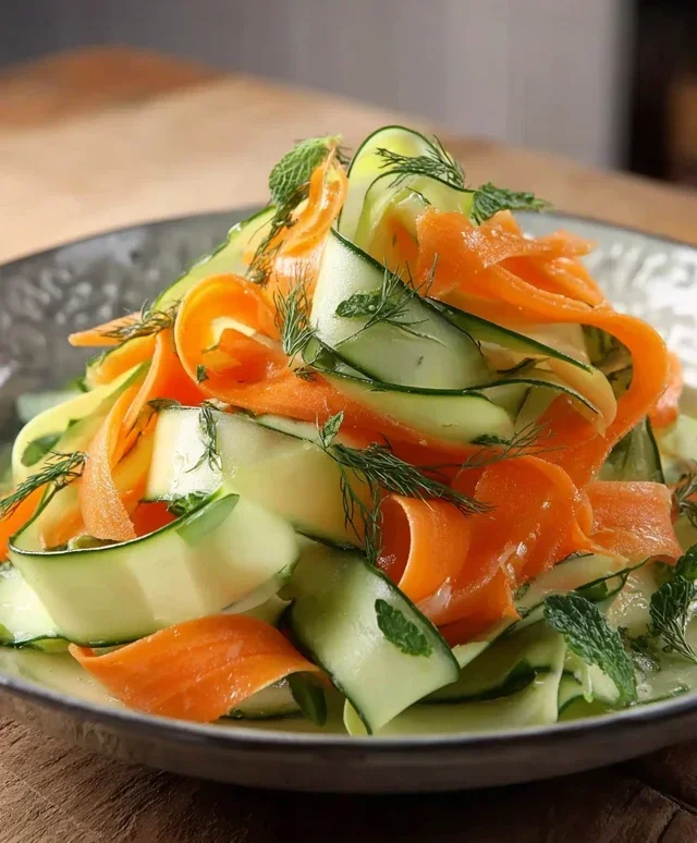 Carrot and Cucumber Ribbon Salad
