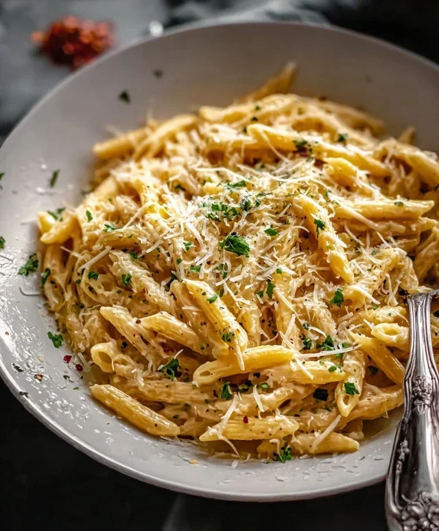One Pot Creamy Garlic Pasta (Just 20 Minutes!)