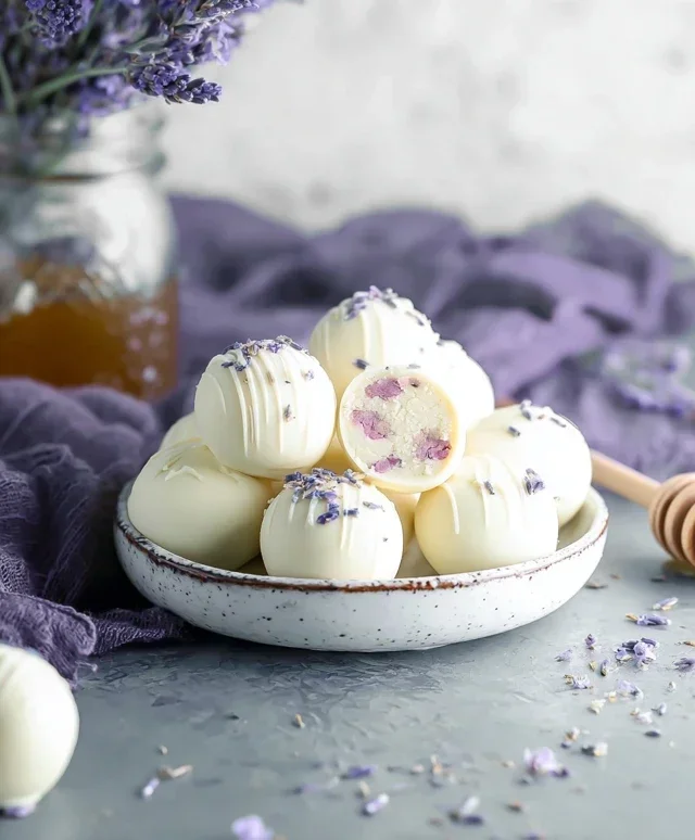 Honey Lavender White Chocolate Truffles