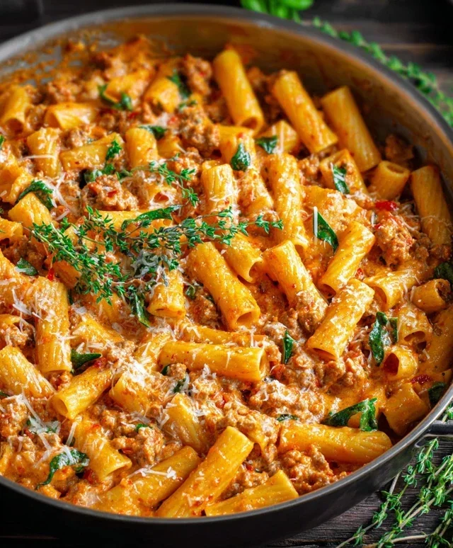 Creamy Sausage Rigatoni (One-Pan, 30-Minute Meal)