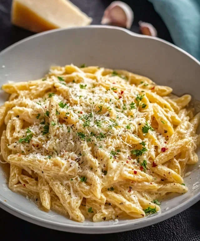 One Pot Creamy Garlic Pasta (Just 20 Minutes!)