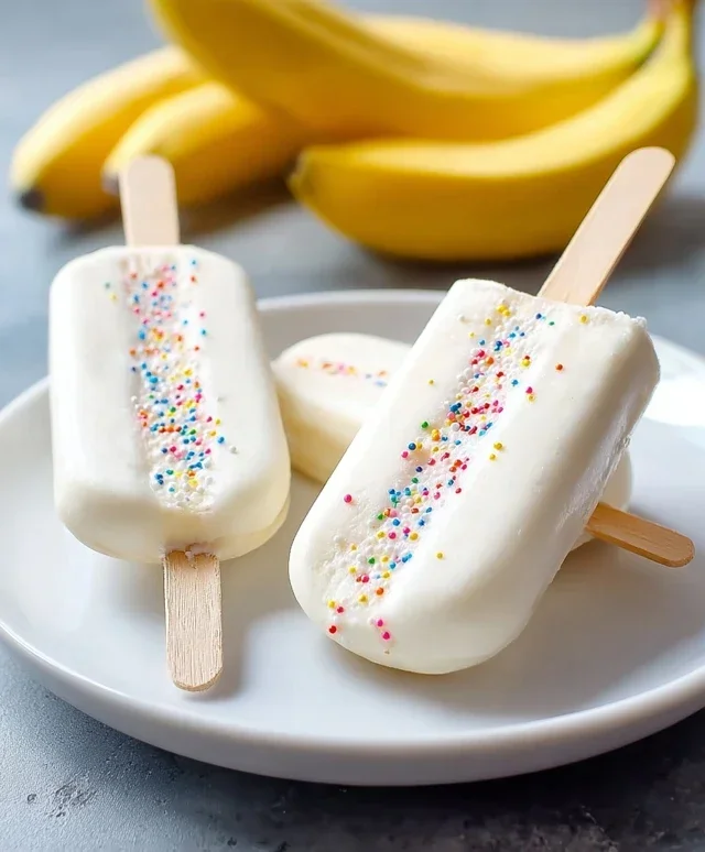 Frozen Banana Yogurt Pops