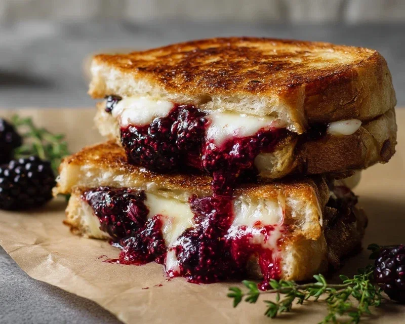 Blackberry Balsamic and Brie Grilled Cheese
