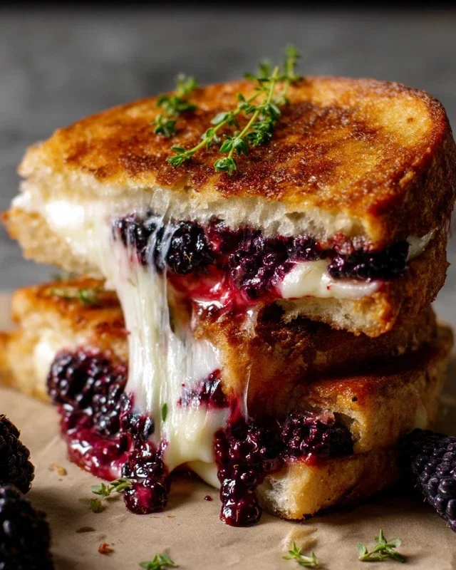 Blackberry Balsamic and Brie Grilled Cheese