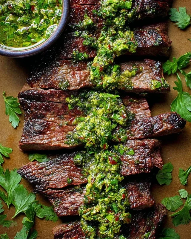 Skirt Steak Marinade Recipe with Chimichurri Recipe