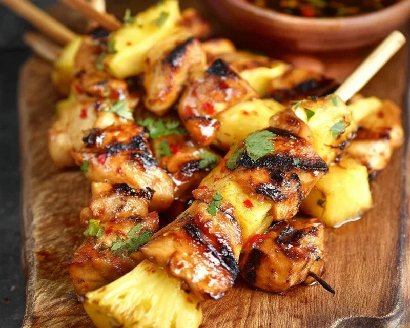 Pineapple Chicken Kebabs Recipe
