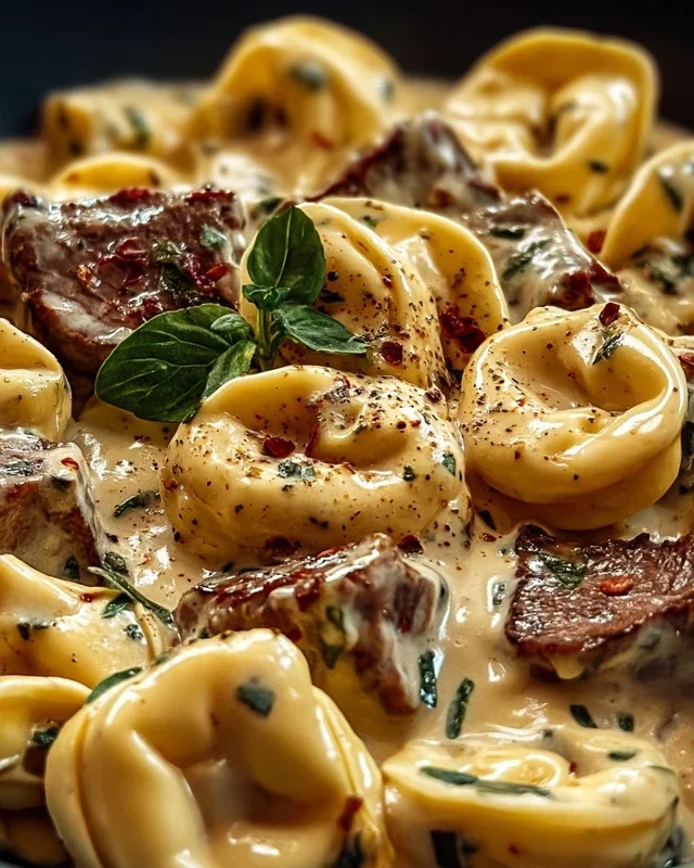 Cracked Garlic Steak Tortellini in Creamhouse Sauce Bliss