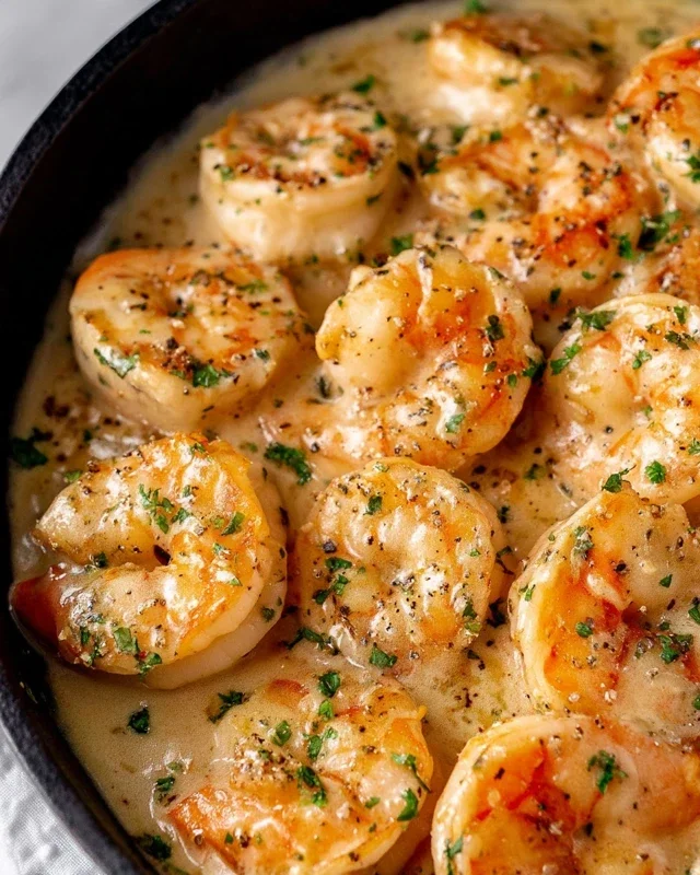 Creamy Garlic Shrimp (15 mins)