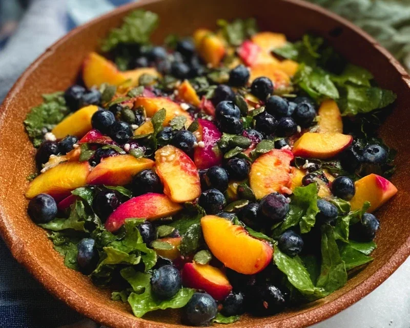 Summer Peach Blueberry Knon-non-non-alcoholic alternativeic non-alcoholic ale Salad