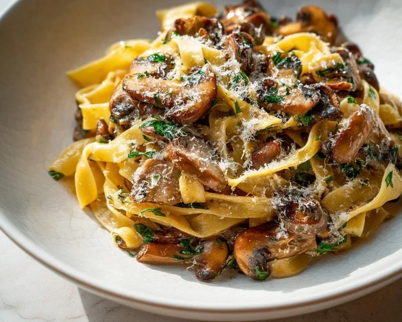 Garlic Mushroom Pasta