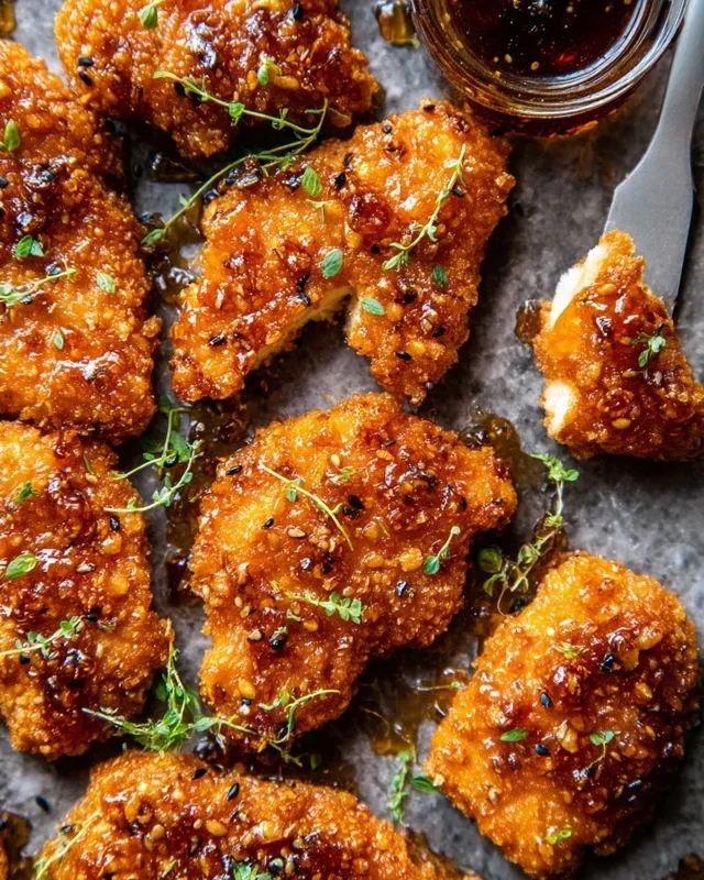 Baked Crunchy Hot Honey Chicken