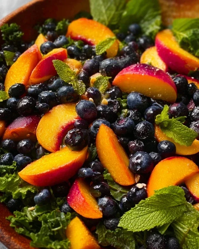 Summer Peach Blueberry Knon-non-non-alcoholic alternativeic non-alcoholic ale Salad
