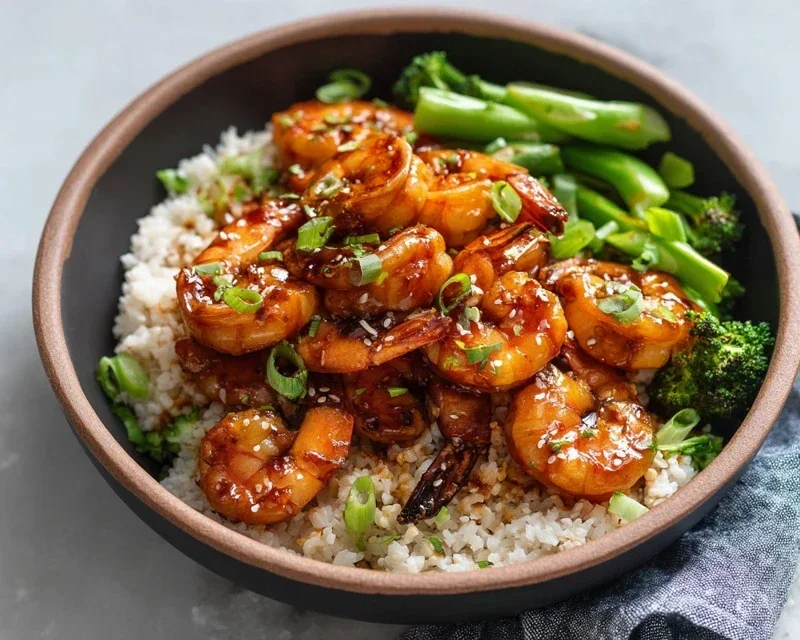 Honey Garlic Shrimp Bowls