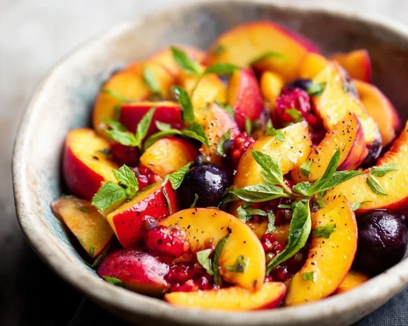 Summer Peach Fruit Salad
