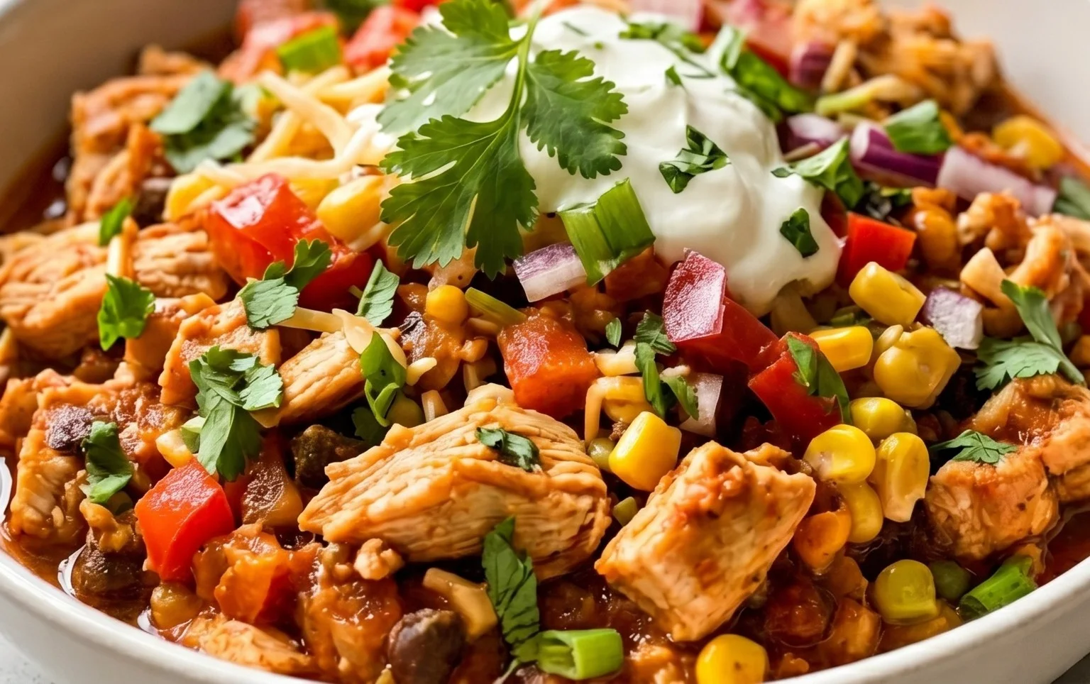 Slow Cooker Chicken Burrito Bowl