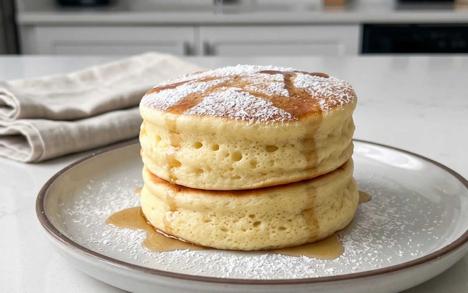 Fluffy Japanese Soufflé Pancakes