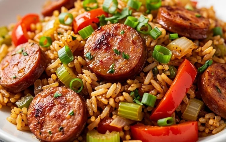 Cajun Sausage and Rice Skillet