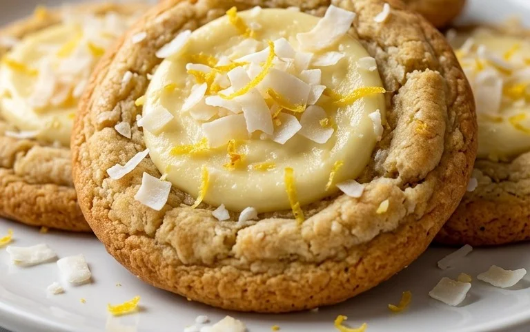 Lemon Coconut Cheesecake Cookies