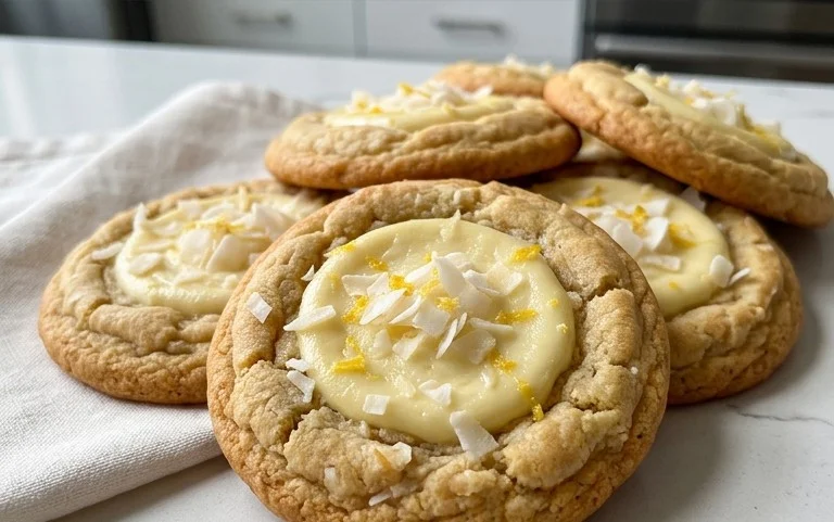 Lemon Coconut Cheesecake Cookies