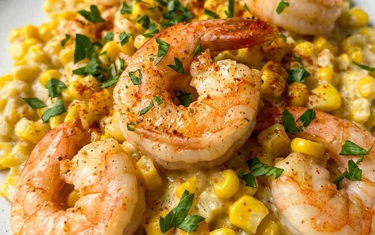Shrimp and Creamed Corn (30 Minutes, One-Pan)