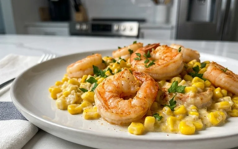 Shrimp and Creamed Corn (30 Minutes, One-Pan)