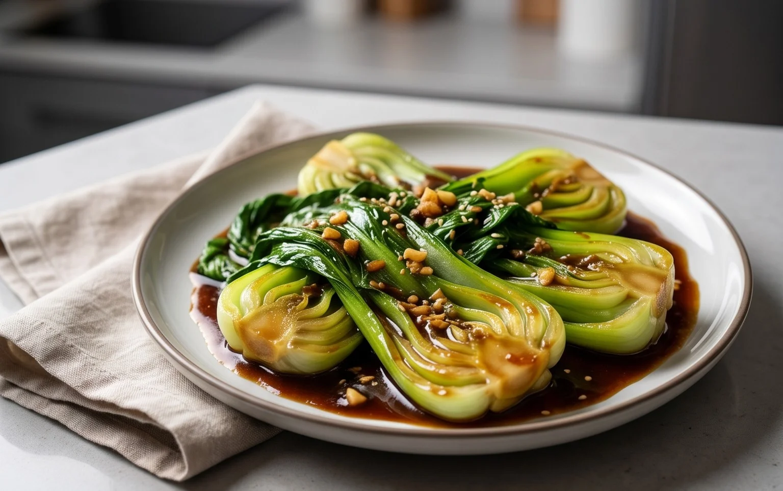 Bok Choy with Oyster Sauce