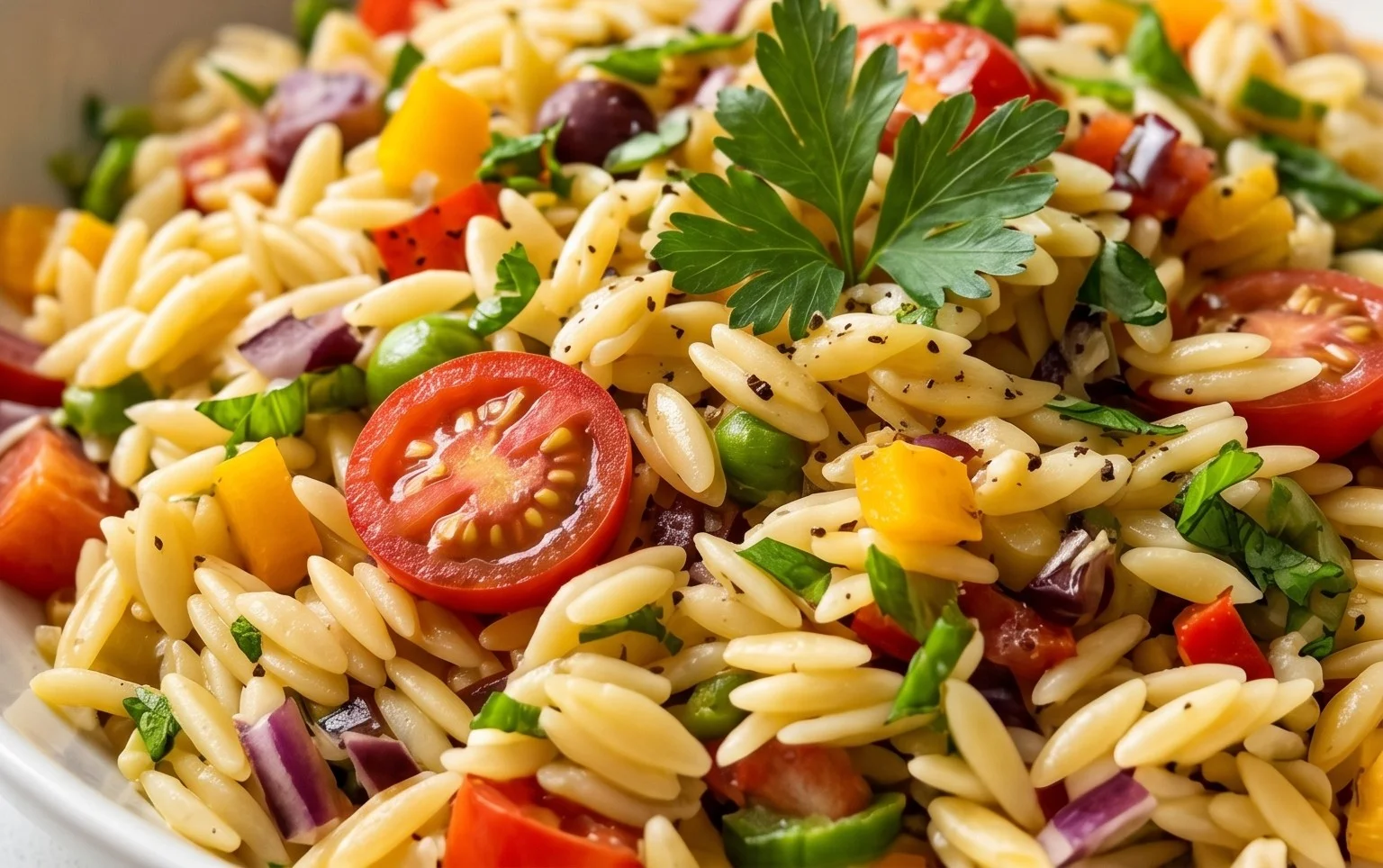 Rainbow Orzo Salad