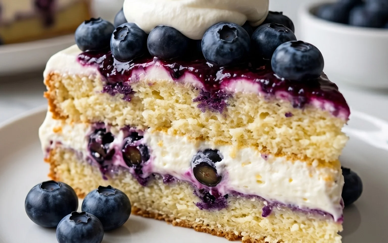 Nova Scotia Blueberry Cream Cake
