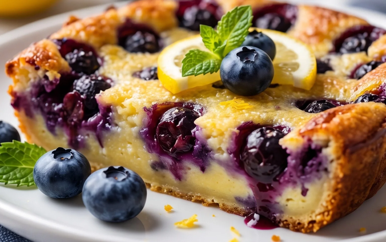 Lemon Blueberry Clafoutis