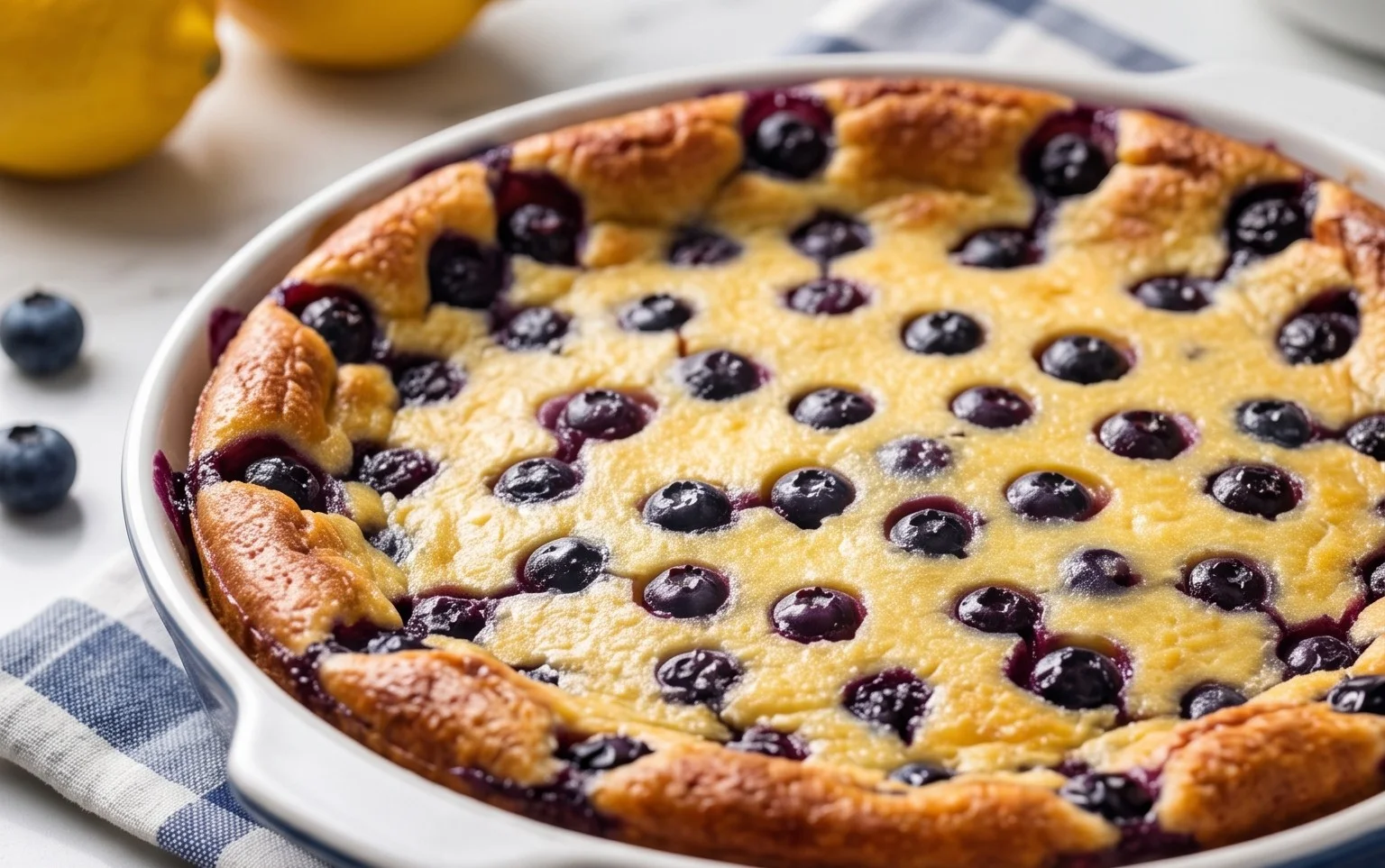 Lemon Blueberry Clafoutis
