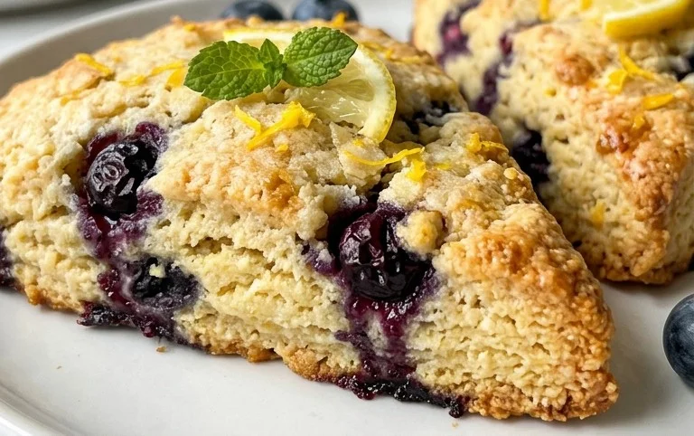 Almond Flour Lemon Blueberry Scones