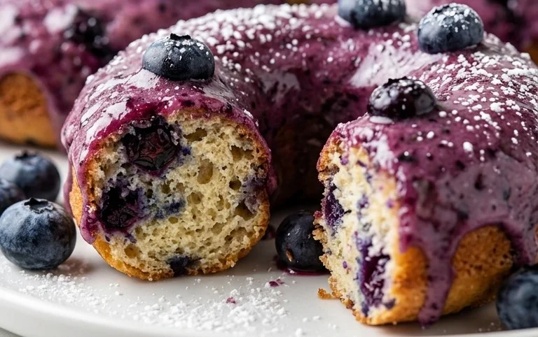 Wild Blueberry Cake Donuts