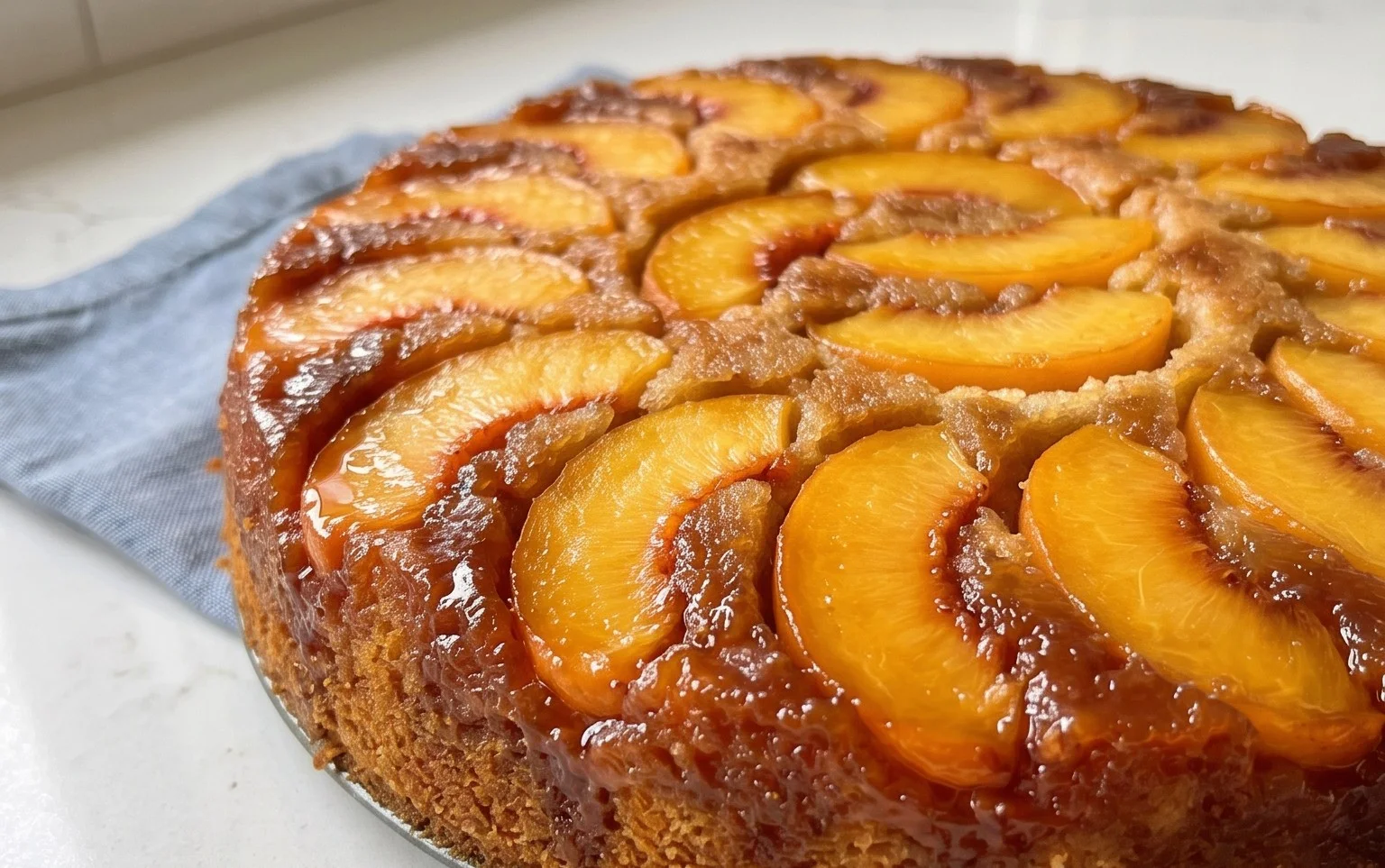 Peach Upside-Down Cake Recipe