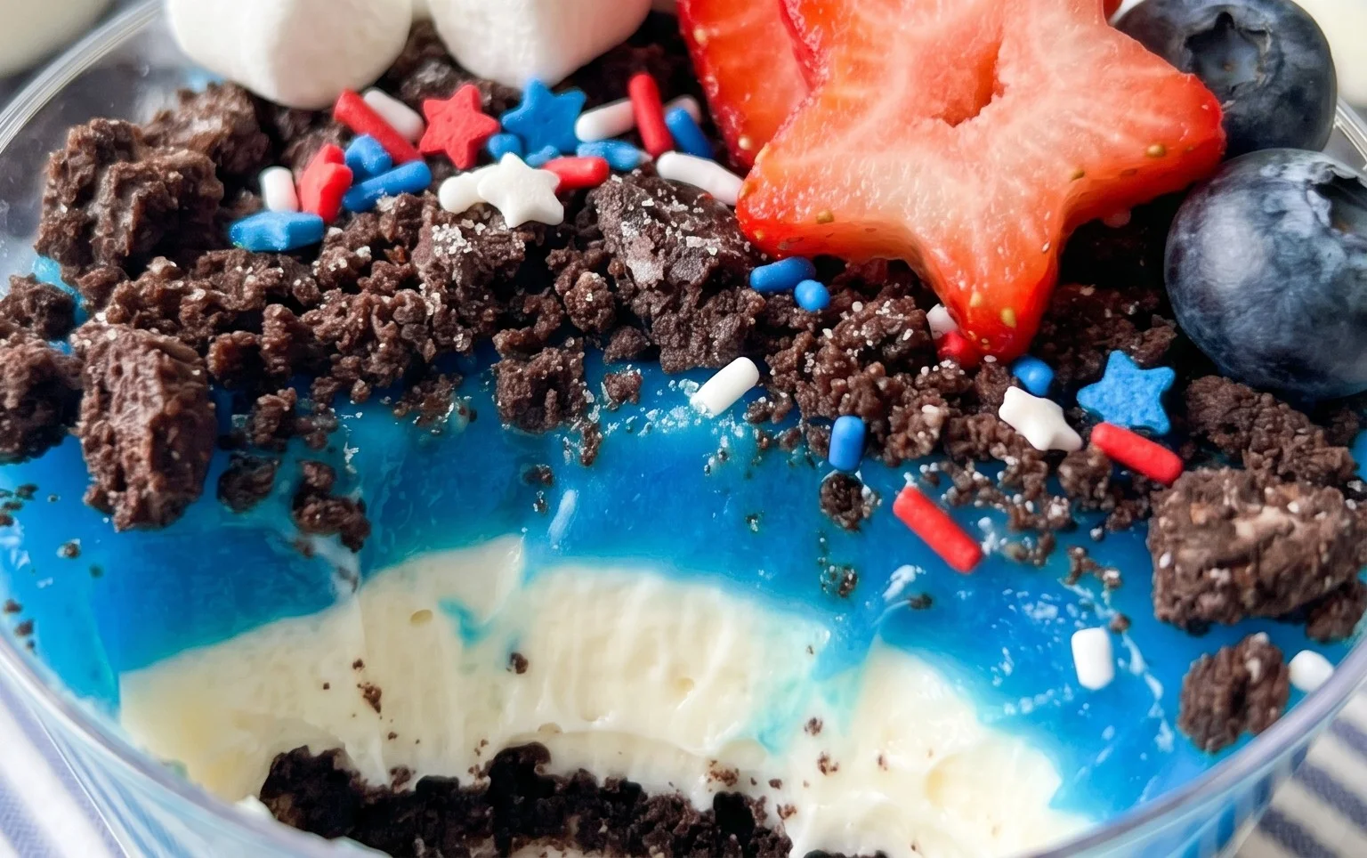 Red, White and Blue Dirt Cups