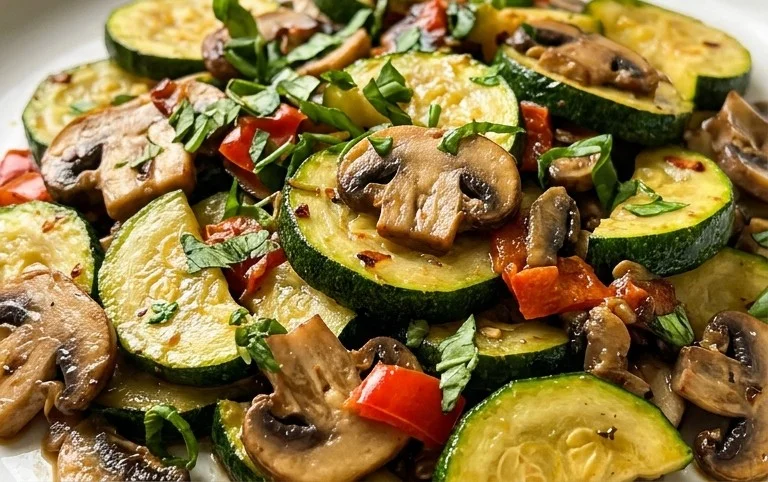 Skillet Zucchini and Mushrooms