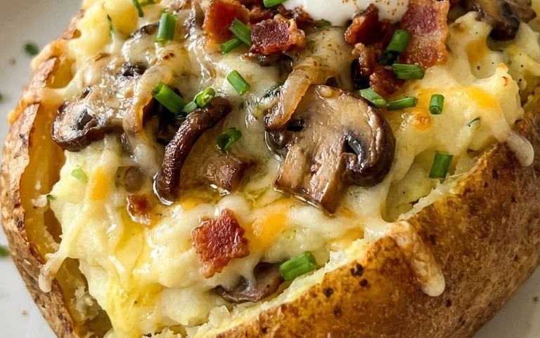 The Ultimate Stuffed Baked Potatoes with Mushrooms