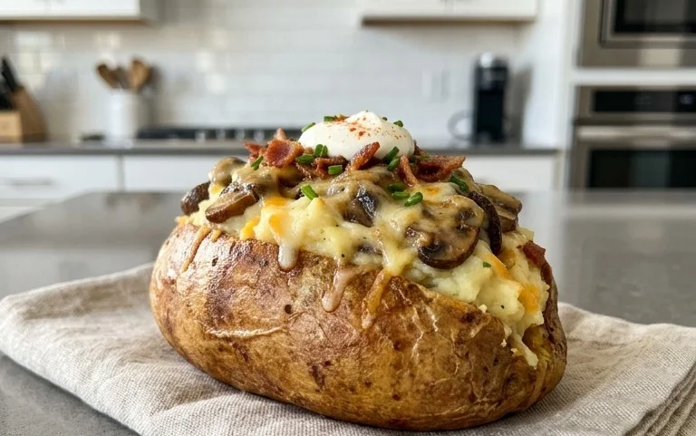 The Ultimate Stuffed Baked Potatoes with Mushrooms